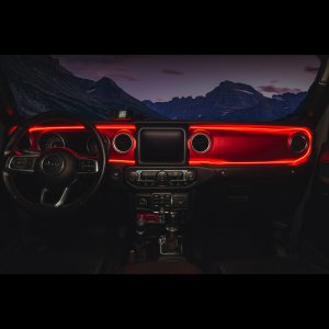 Jeep Wrangler JL LED Dash Strip Kit - Interior - ORACLE Lighting - Dynamic ColorSHIFT - `18-`23